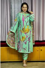 viscose & georgette screen printed salwar suit