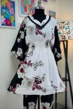 black colour missouri silk fabric kaftan