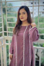 onion color jacquard cotton co ords set