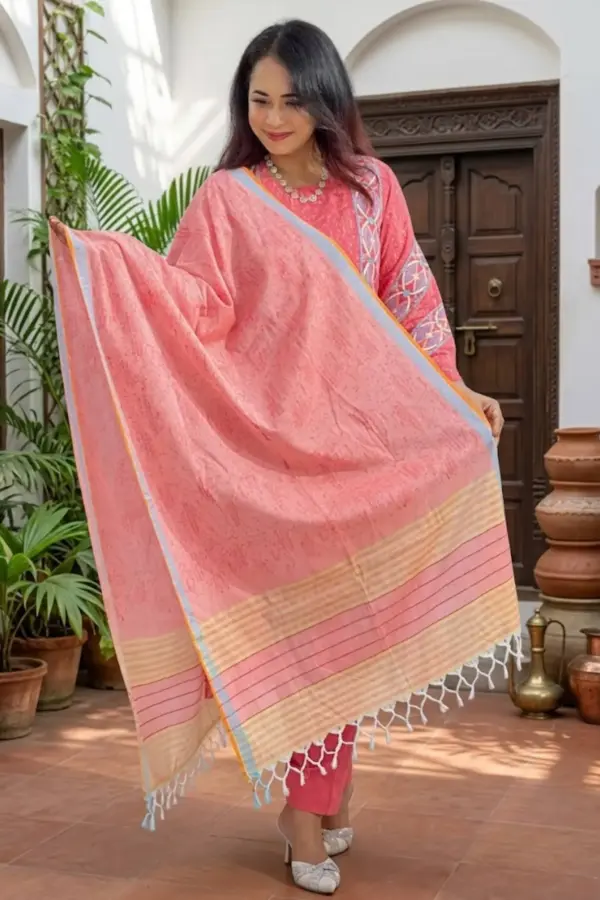 deep misty colour viscose screen printed salwar suit