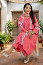 deep misty colour viscose screen printed salwar suit