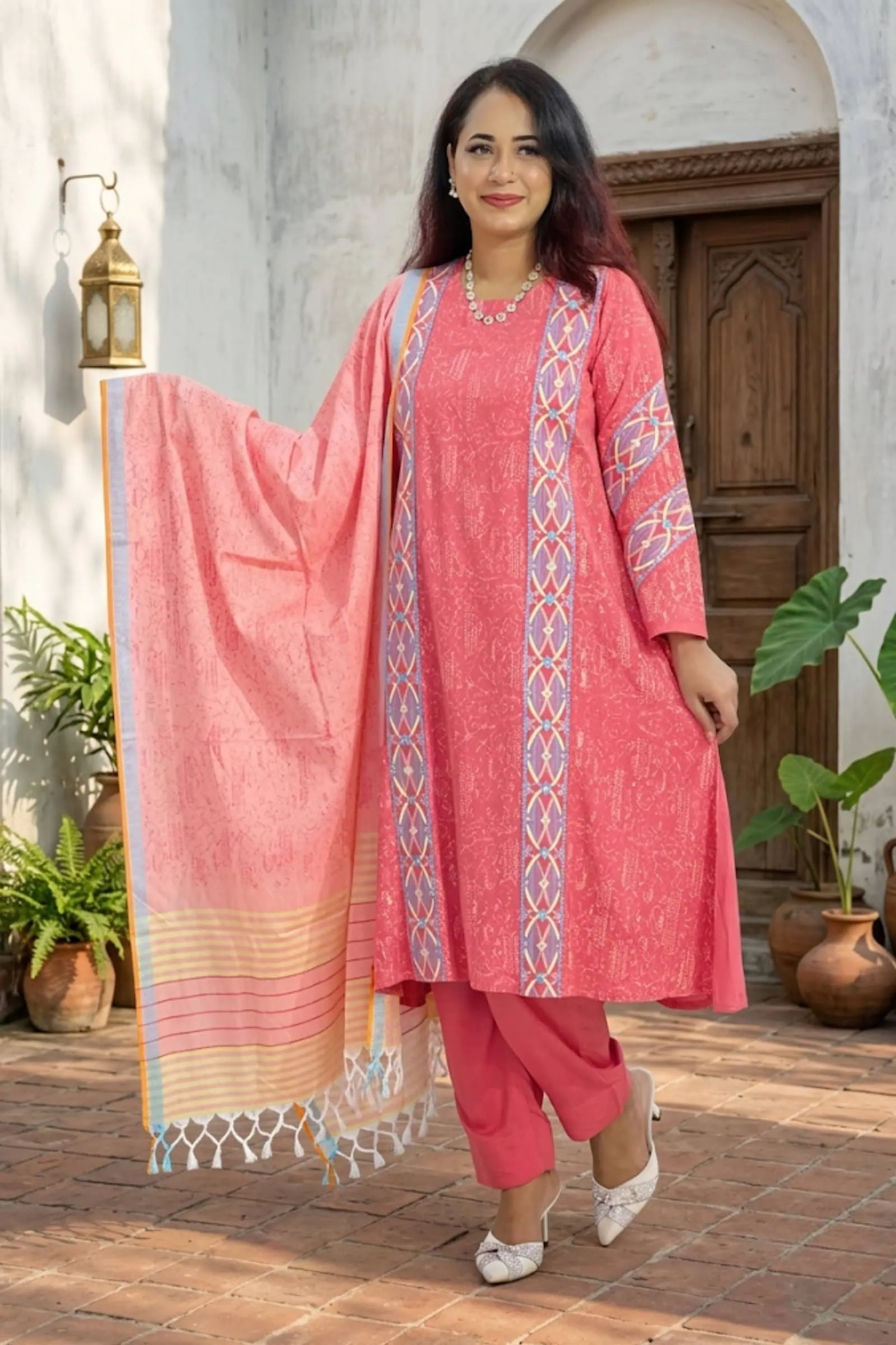 deep misty colour viscose screen printed salwar suit deep misty colour viscose screen printed salwar suit