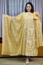 spring cotton machine embroidered & sequence salwar suit – 7