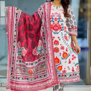spring cotton chickenkari salwar suit