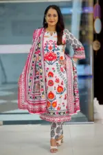spring cotton chickenkari salwar suit