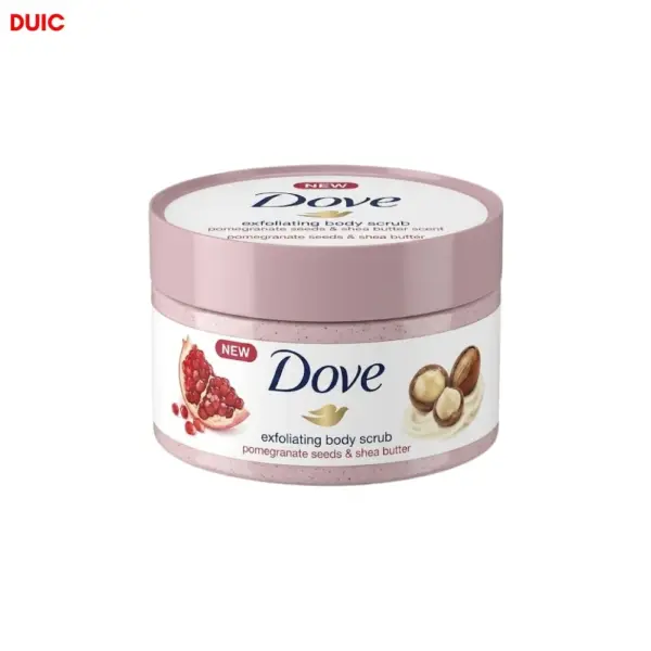dove exfoliating body scrub pomegranate seeds & shea butter scent 225ml