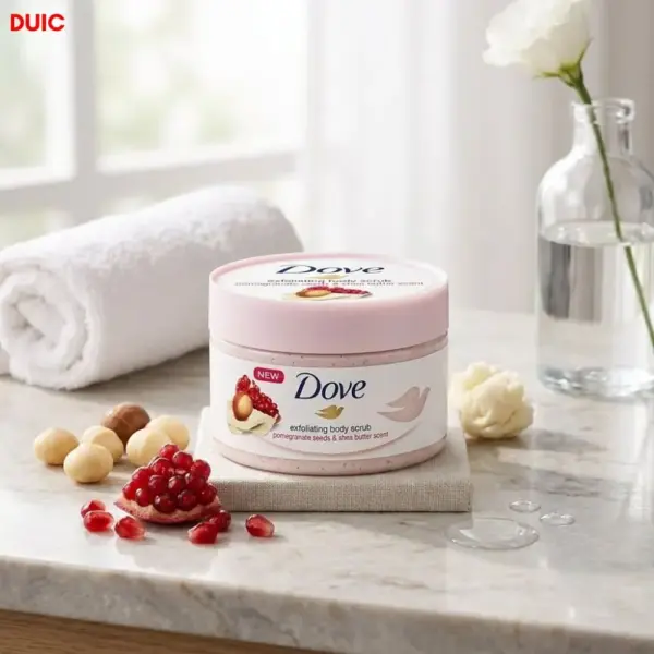 dove exfoliating body scrub pomegranate seeds & shea butter scent 225ml