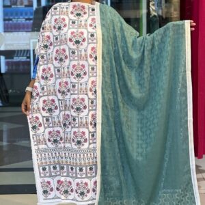blanede blanc fancy viscose deep sea georgette 2pis bb0515
