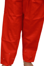 red color cotton fabric machine stitch pant d41