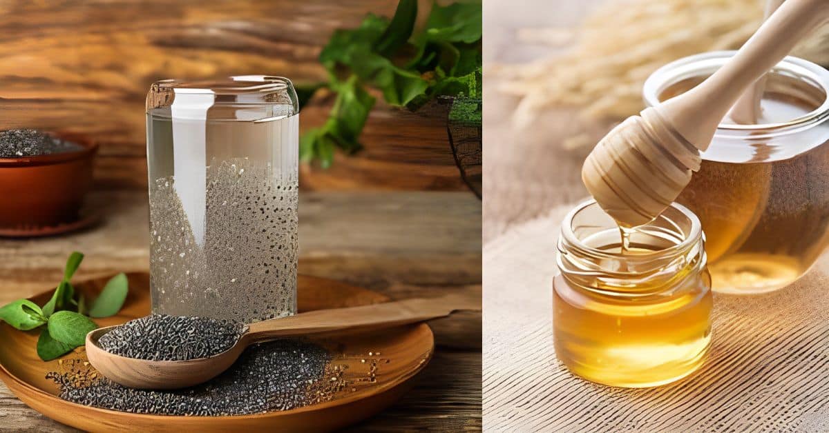 mixture of chia seeds and honey